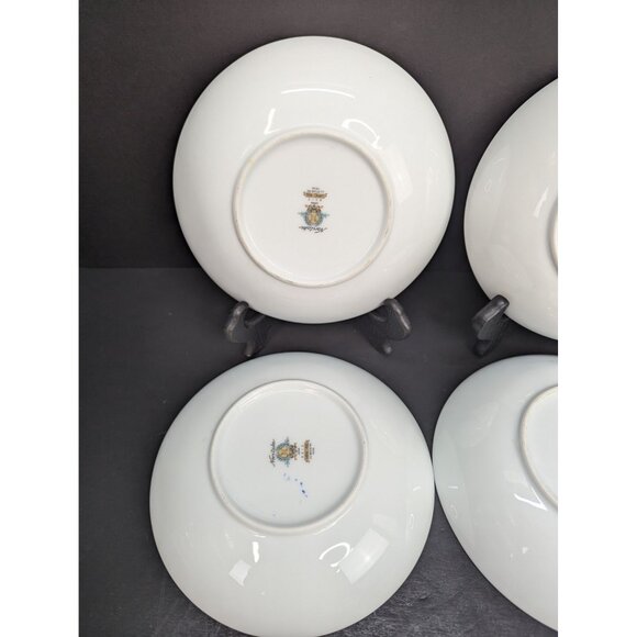 Noritake 6512 Garnet Rose Platinum Trim 7 1/4 Inch Bowl Set of 4 - Picture 7 of 10